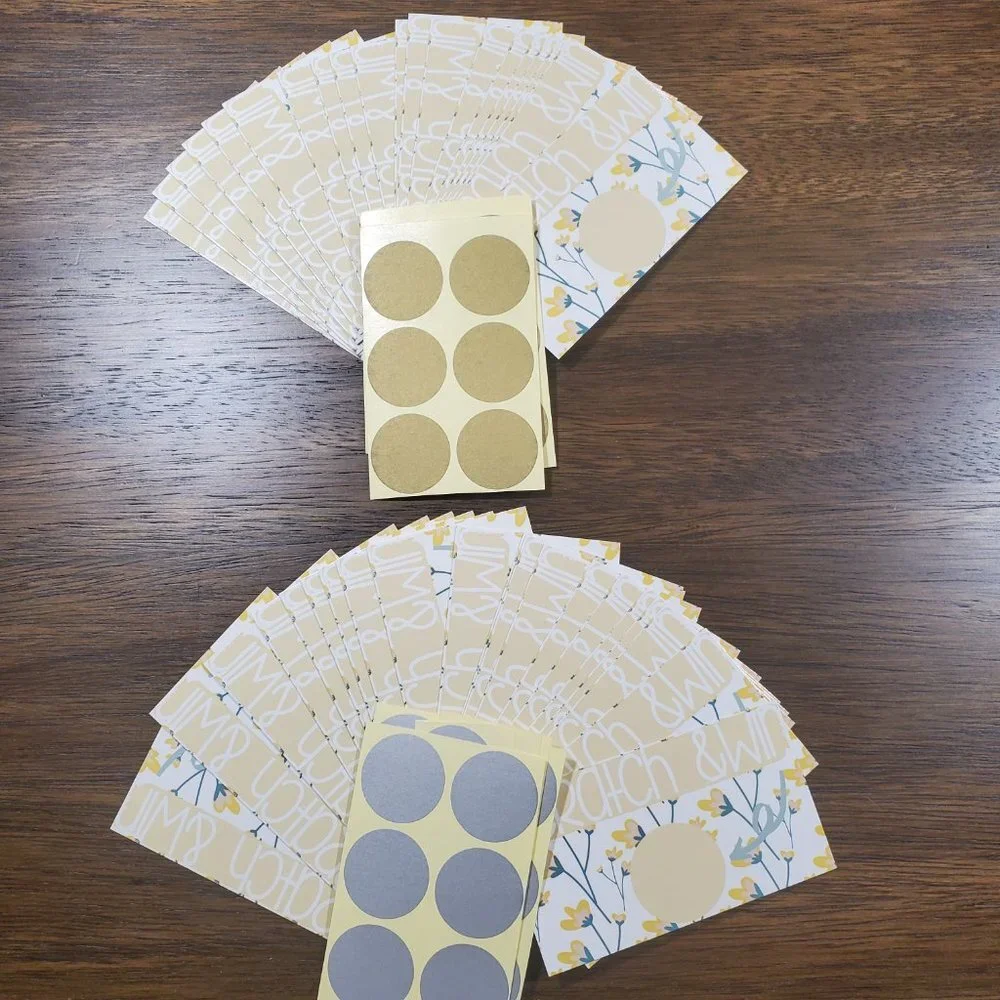 Scratch & Win-Thank You Cards- Party-Shower-Yellow Flowers - 40 Cards